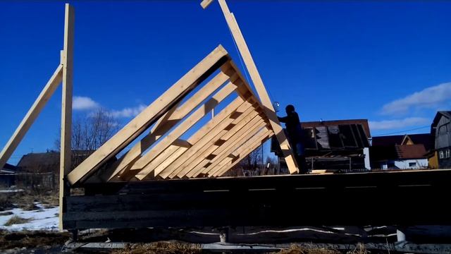 Поднятие каркасной стены в одиночку смотреть онлайн