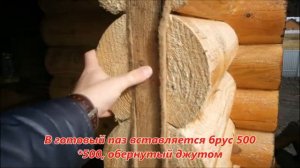 Монтаж дверного или оконного проема в срубе