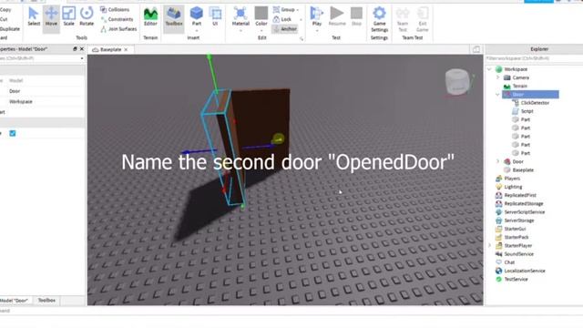 How to script an opening and closing door I Roblox Studio scripting tutorial смотреть онлайн