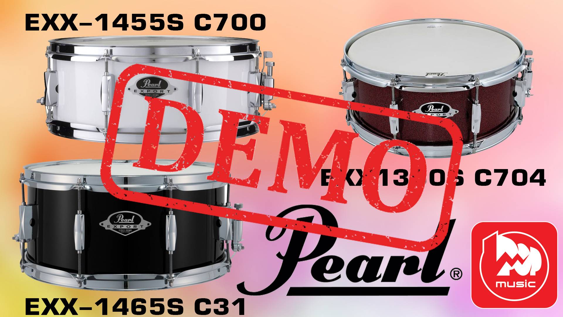 Малый барабан PEARL EXX-1455S/C700 - демонстрация звучания смотреть онлайн