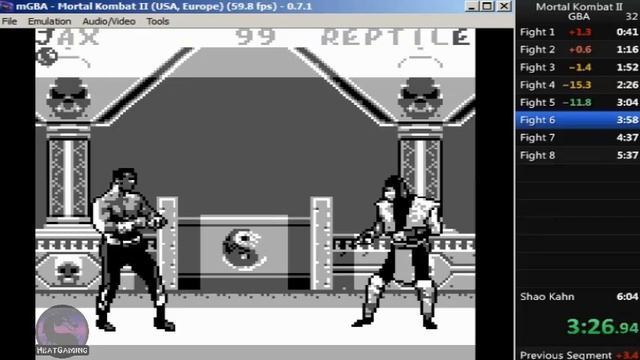 Mortal Kombat II (GBA) Speedrun 5:55 смотреть онлайн