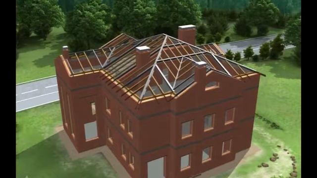 ДомСтрой  Анимация строящегося дома