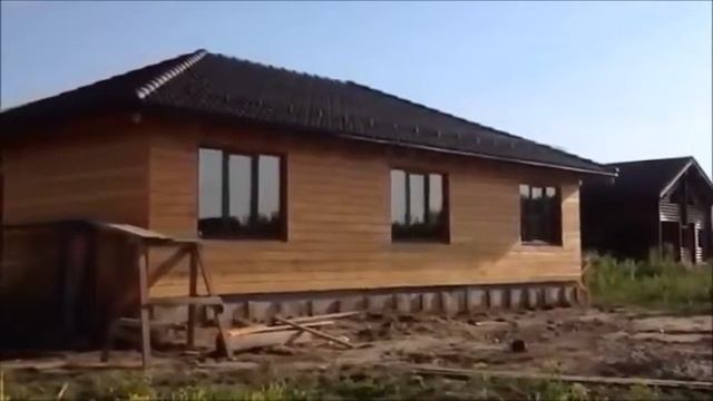 Одноэтажный дом из профилированного бруса смотреть онлайн