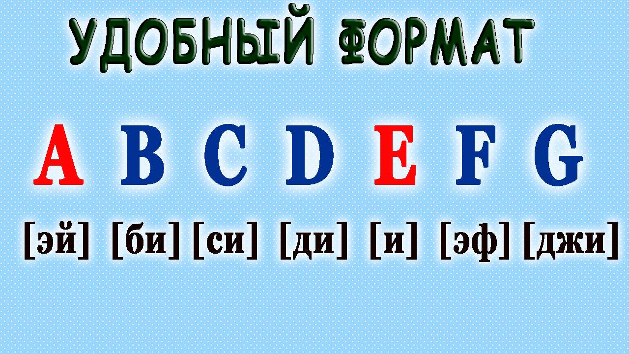 АНГЛИЙСКИЙ АЛФАВИТ / English alphabet смотреть онлайн