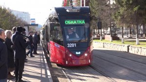 Новый трамвай белорусско-российского производства презентовали в Новосибирске