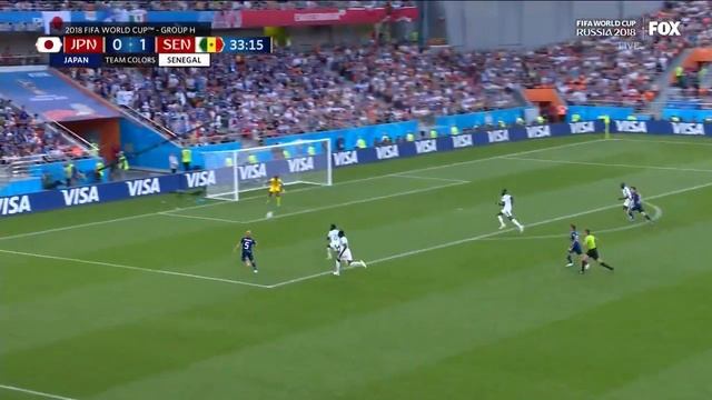 🇯🇵 Япония 1 - 1 🇸🇳 Сенегал
⚽️ Гол: Такаси Инуи
🕕 34' минута смотреть онлайн