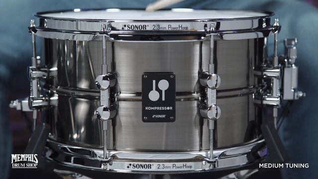 Sonor 13x7 Kompressor Series Black Nickel Plated Brass Snare Drum KS-1307-SDB