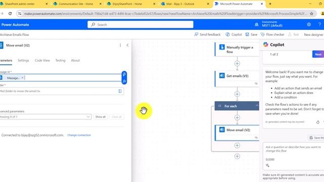 Move Emails to Folder using Power Automate | Archive Emails using Power Automate смотреть онлайн