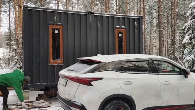 Дом модульный на базе двух 40F морских контейнеров смотреть онлайн