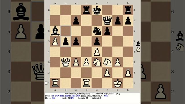 Moradiabadi, Elshan vs Robson, Ray | USA Chess Championship 2022, Saint Louis смотреть онлайн