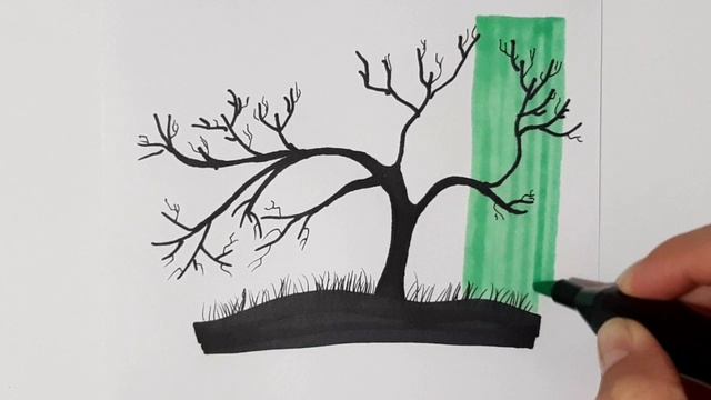 Как нарисовать необычное дерево смотреть онлайн