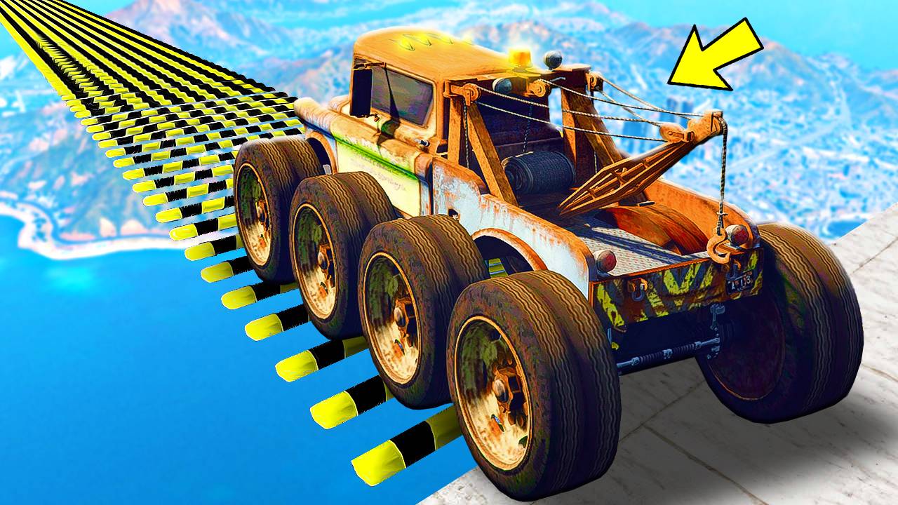 СМОЖЕТ ЛИ ВОСЬМИКОЛЁСНЫЙ МЭТР ГИГАНТ ПРОЕХАТЬ ЛЕЖАЧИЕ ПОЛИЦЕЙСКИЕ ГТА 5 МОДЫ МУРКА смотреть онлайн