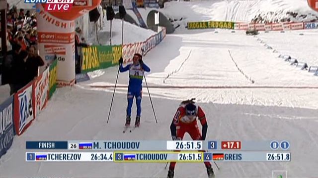 БИАТЛОН. КМ 2008-09. Хохфильцен (Австрия). Мужчины. Спринт 10 км. (Eurosport). 12.12.2008. 720p. смотреть онлайн