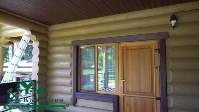 Конопатка сруба. Пример как мы конопатили большой сруб в Вартемягах Ленинградской области смотреть онлайн