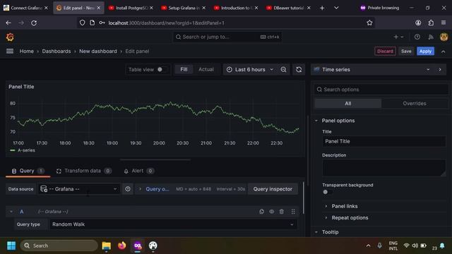 Connect Grafana with PostgreSQL for time series visualization смотреть онлайн