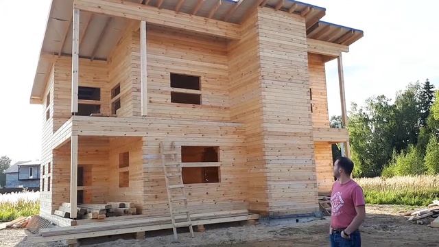 Видео-отзыв о строительстве брусового дома в д. Холмец (Москвоской области) смотреть онлайн