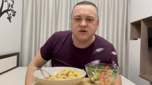 Макароны с тушёнкой мукбанг