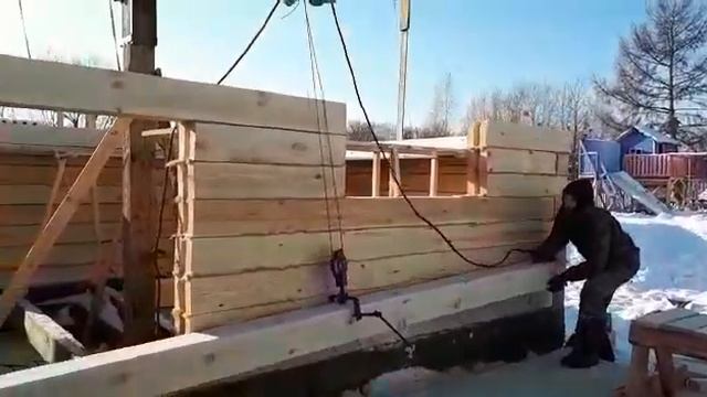 Стройка дома из бруса в одиночку смотреть онлайн