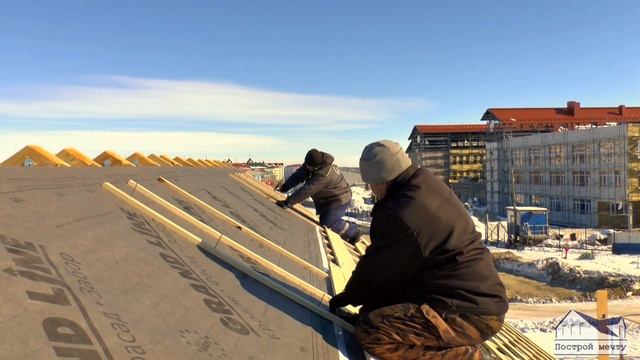 Монтаж обрешетки на доме из профилированного бруса в Лабытнанги смотреть онлайн