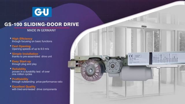 GU Automatic | GS-100 sliding-door drive смотреть онлайн