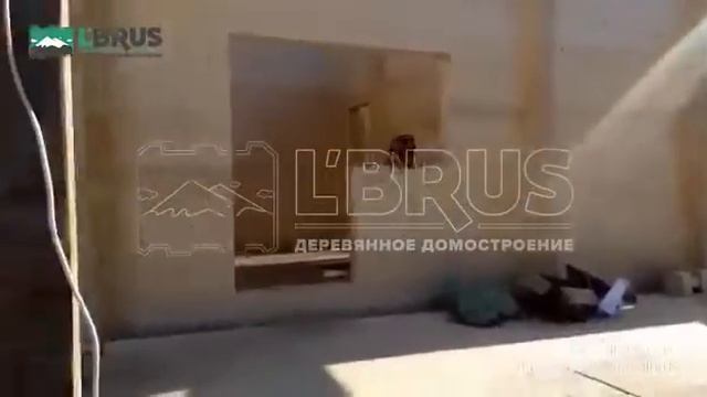 Строительство дома из клееного бруса по проекту Э-55 "Деметра" смотреть онлайн