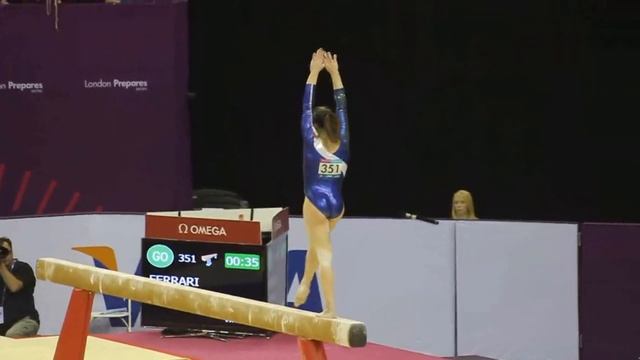 Vanessa Ferrari ITA Beam London 2012 Test Event смотреть онлайн