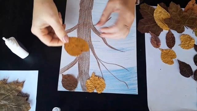 Мастер-класс "Аппликация из осенних листьев" (Мечнянский СК.) смотреть онлайн