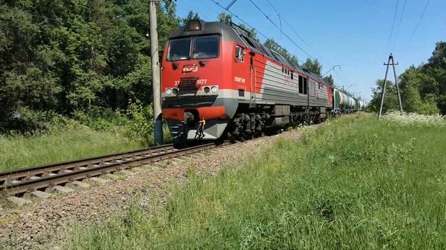 2ТЭ25Км-0177 Со сборным и привет!! смотреть онлайн