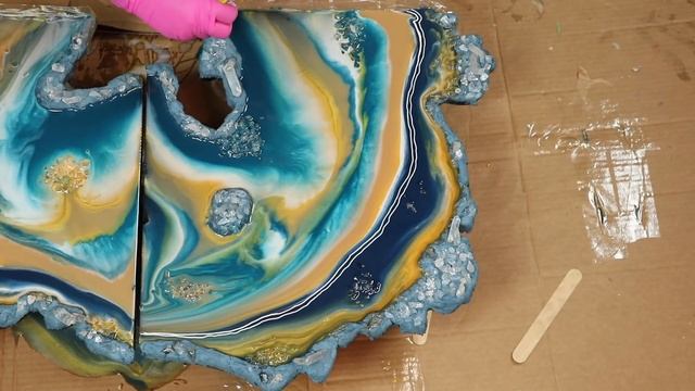 *finally* Making a HUGE TWO-PIECE RESIN GEODE! Start to Finish FULL PROCESS! смотреть онлайн