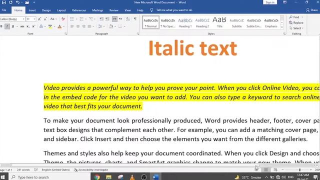 Italic Text - Italic Fonts in MS Word - Best Italic Text Generator in Microsoft Word [2021] смотреть онлайн