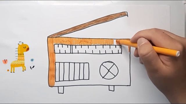📻How to draw a Radio picture for kids📻Radyo resmi nasıl çizilir.Как нарисовать радио картинку смотреть онлайн