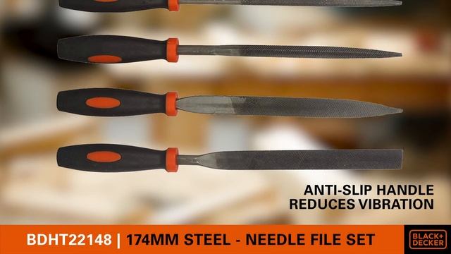 BLACK+DECKER Steel Needle File Set I 174mm I смотреть онлайн