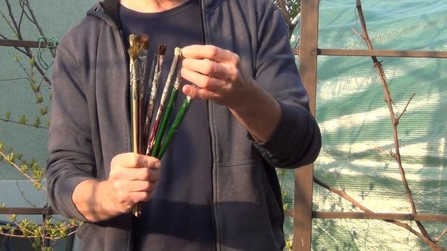 Спасаем засохшие кисти. Художник Алик Олейник.