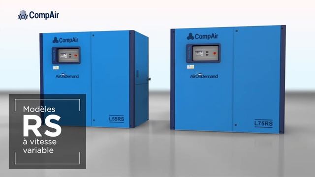 Nouveaux compresseurs d'air à vis lubrifiés - 55 à 75 kW de CompAir смотреть онлайн