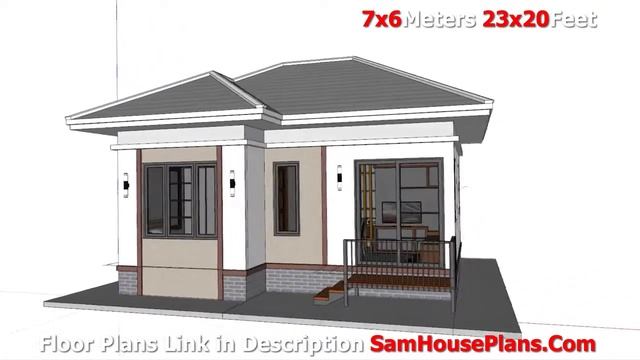 4 - Жилой дом 7x6 метров 23x20 футов с полными планами смотреть онлайн