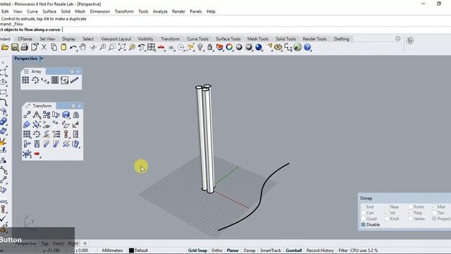 Rhino 3D Tutorial - Twisted wire / rope смотреть онлайн