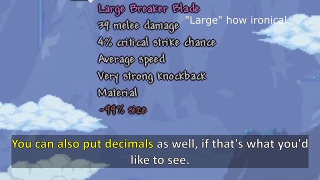Modifying Terraria items to have absurd Item size ─ Size Does Matter, by a lot... смотреть онлайн