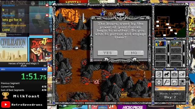 Heroes of Might & Magic II "Dungeon Below" on Hard in 03m 53s | Speedrun World Record [DOS] смотреть онлайн