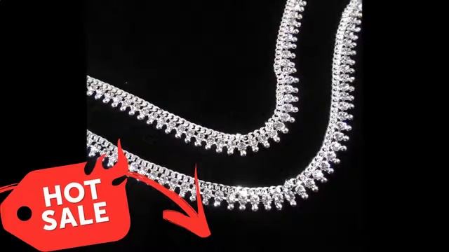 LOW WEIGHT ANKLET IN SILVER, LATEST SILVER PAYAL COLLECTION #SALE смотреть онлайн