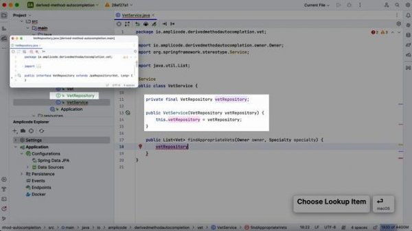 Умное автодополнение derived методов Spring Data Repository | Amplicode