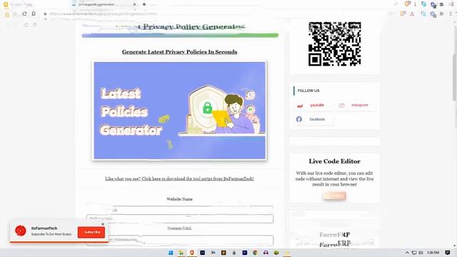 Latest Privacy Policy Generator Tool Script For Blogger/WordPress смотреть онлайн