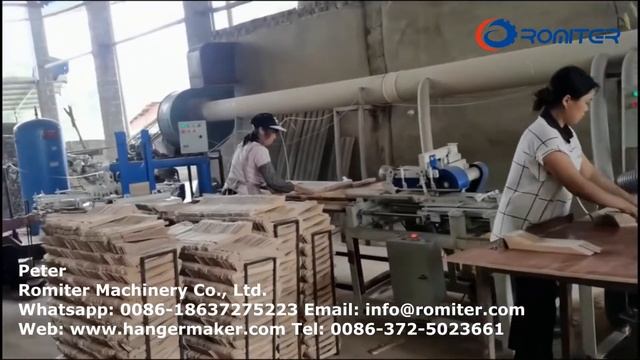 Автоматическая линия по производству деревянных вешалок Romiter Machinery смотреть онлайн