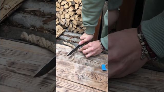 Тест реза на джутовом канате - ножа саблезубый тигр! смотреть онлайн