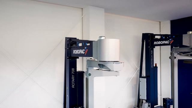 Rotary 708 vertical rotating arm semi automatic stretch wrapper - Robopac USA смотреть онлайн