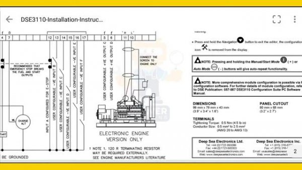 DSE 3110 controller manual pdf  | dse 3110 wiring diagram pdf | Generator controller DSE 3110 wirin