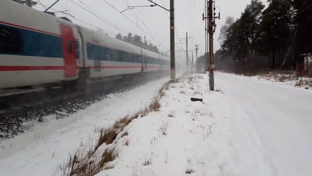 Электровоз ЭП20 - 046 со скоростным поездом Стриж (Talgo) с сообщением Нижний Новгород - Москва смотреть онлайн