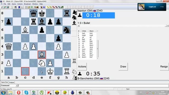 GM Борис Савченко- GM Михаил Панарин bullet с их комментариями смотреть онлайн
