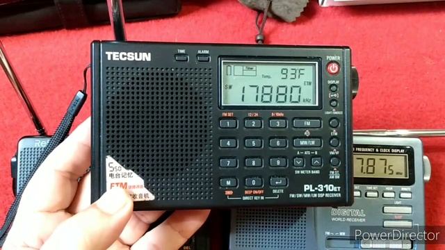 Comparativo- Tecsun DR-920C- Retekess V-115 - Tecsun PL-310et- Frequência 17880 Khz