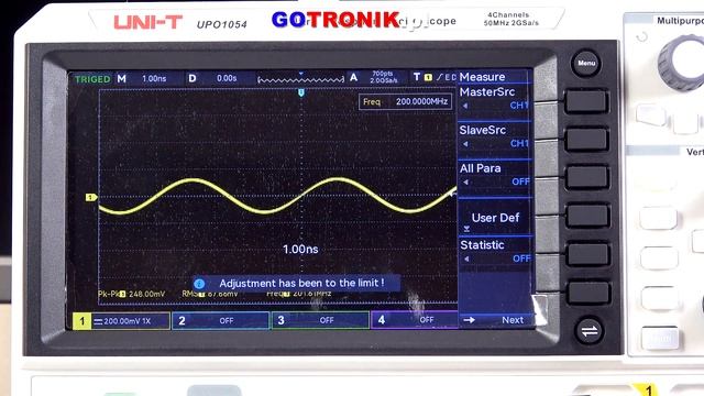 UPO1054 pomiar pasma oscyloskopu -3dB poprawka z terminatorem смотреть онлайн