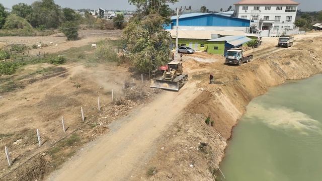 EP 69 !! Today is Updating More Videos Resize Road ,KOMATSU Bulldozer Push Rock and Truck unloadin смотреть онлайн